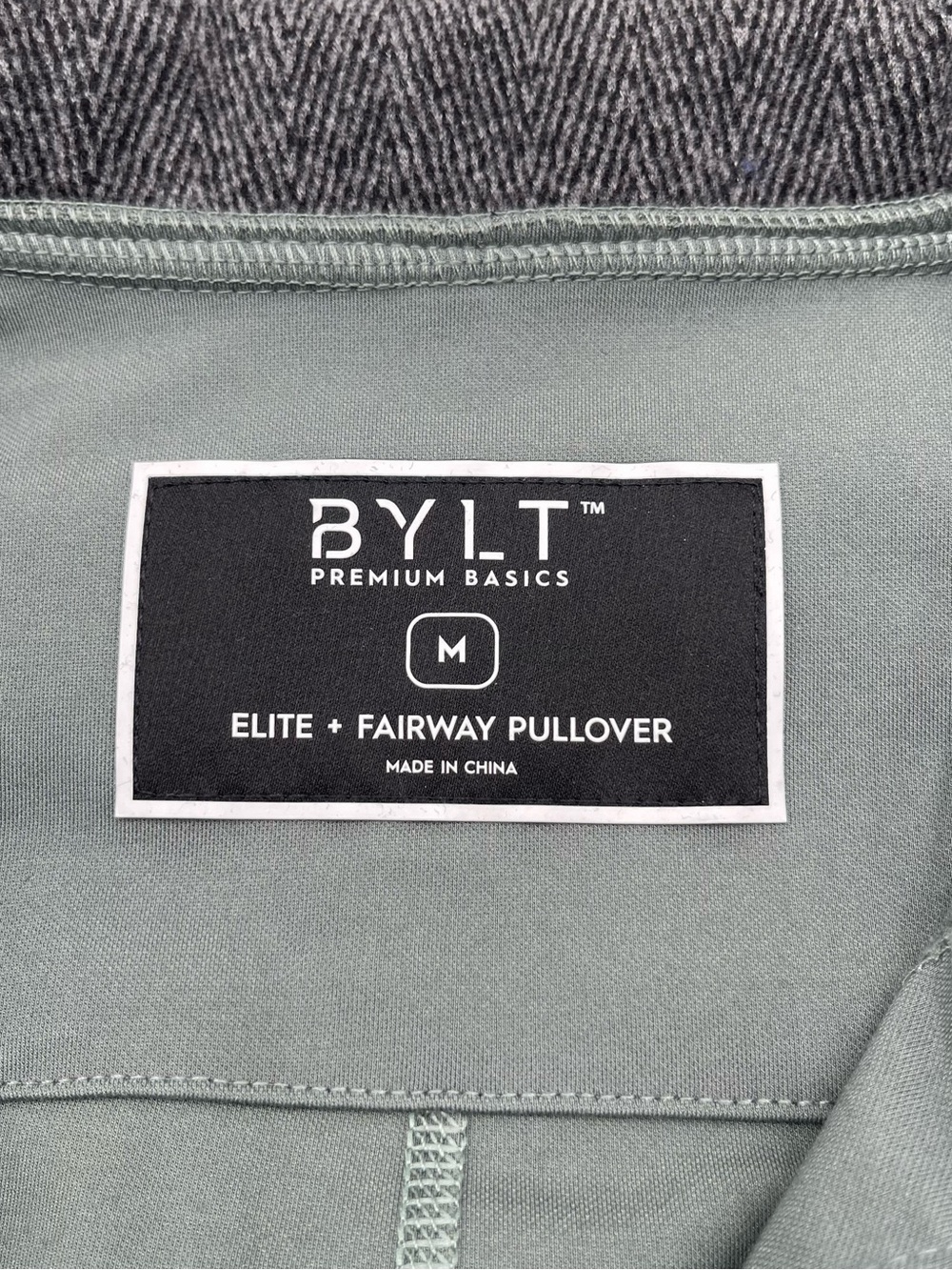 BYLT Fairway Pullover Mens Med Green Softshell Golf 1/4 Zip Mock Neck Magnetic - Picture 9 of 12